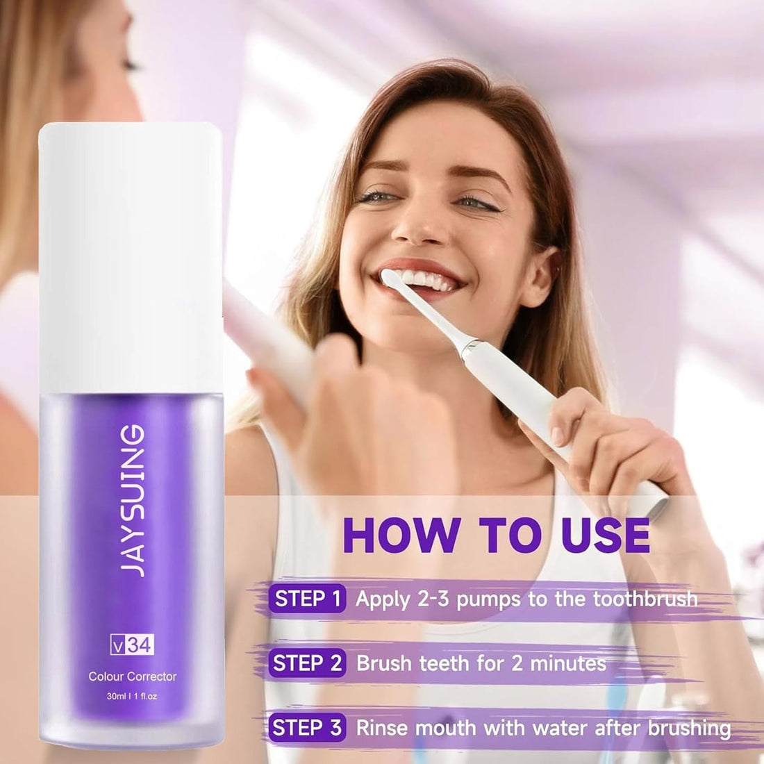 Purple Teeth Whitening Toothpaste ORIGINAL FREE HOME DELIEVERY ALL OVER KSA
