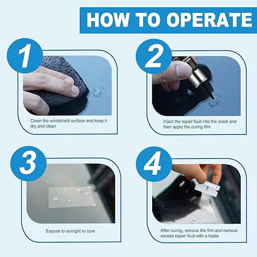 Windshield Crack Repair Kit– Stops Cracks Instantly FREE SHIPPING ALL OVER KSA
